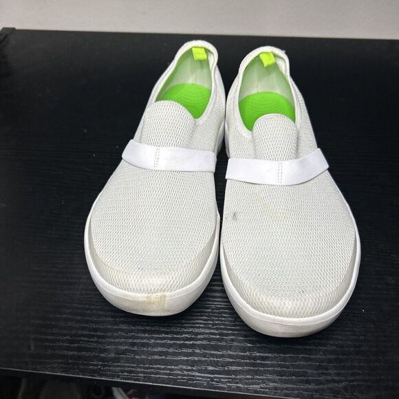 OOFOS OOmg eeZee Low Mesh Womens Size 9 White Slip On Recovery Shoes - Picture 4 of 14